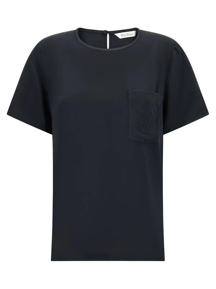 Max Mara Black Silk Blouse