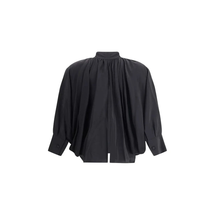 Max Mara Black Silk Blouse