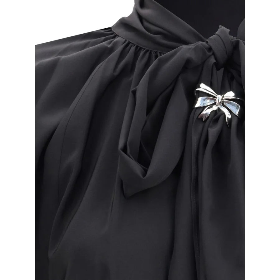 Max Mara Black Silk Blouse