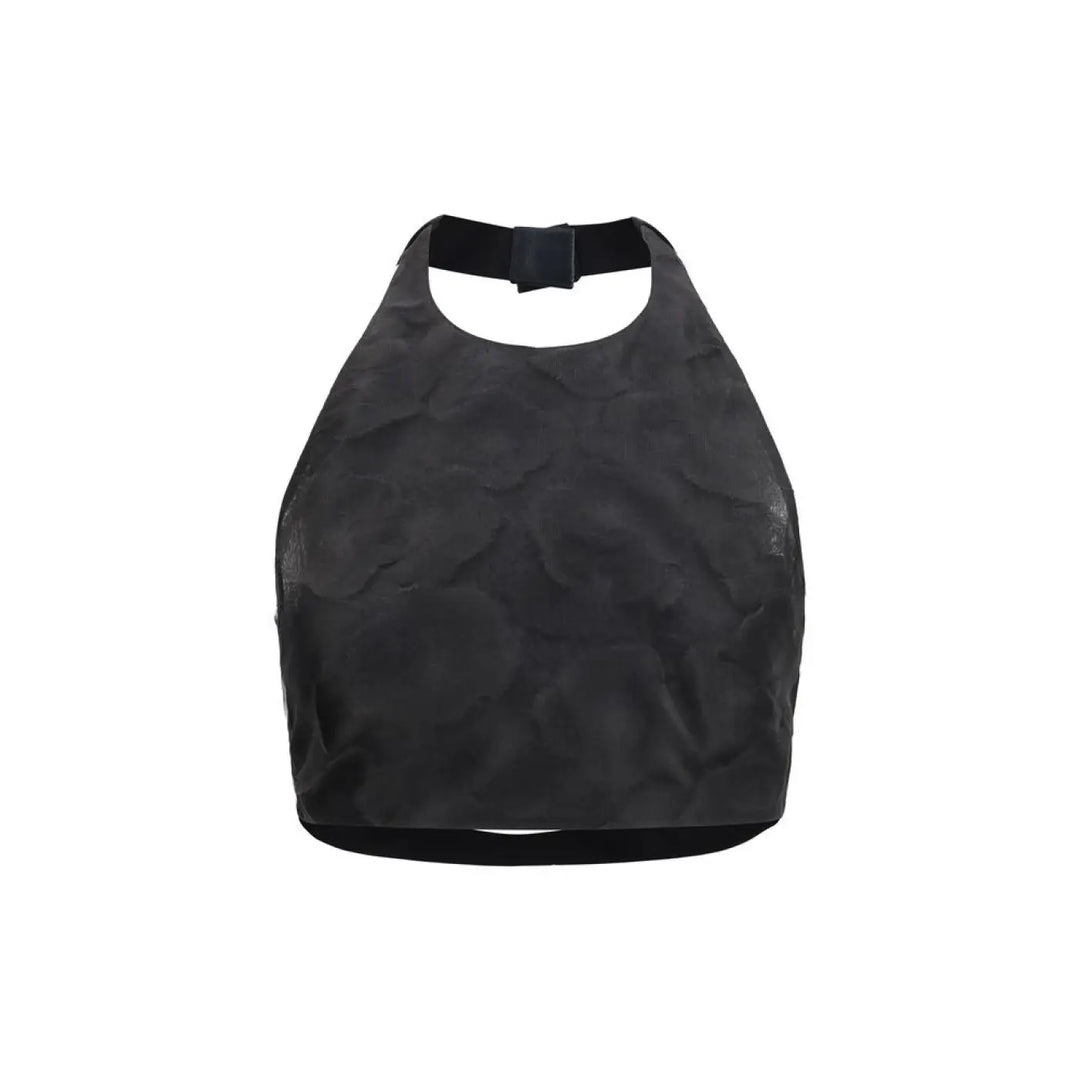 Max Mara Black Silk Pattern Shirt