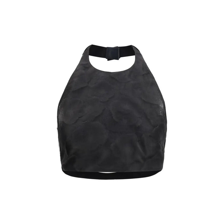 Max Mara Black Silk Pattern Shirt