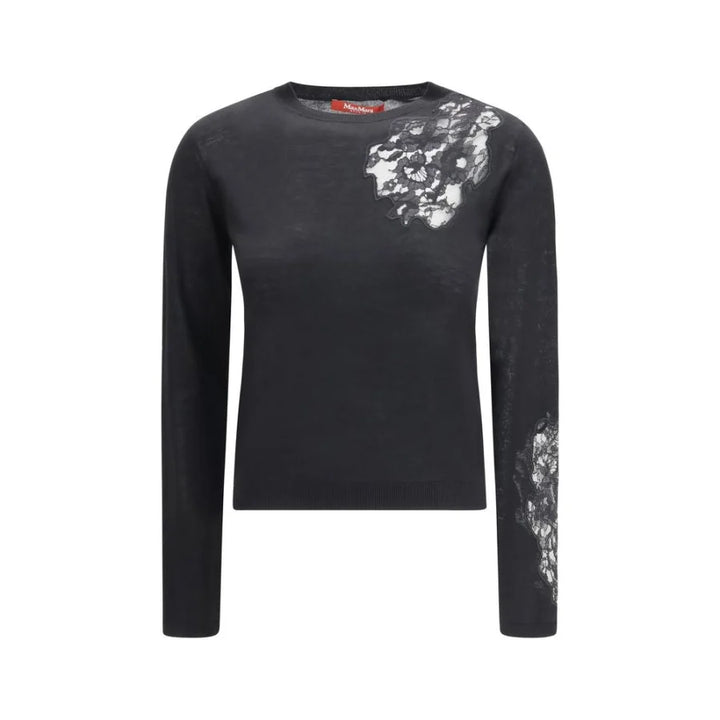 Max Mara Black Silk Sweatshirt