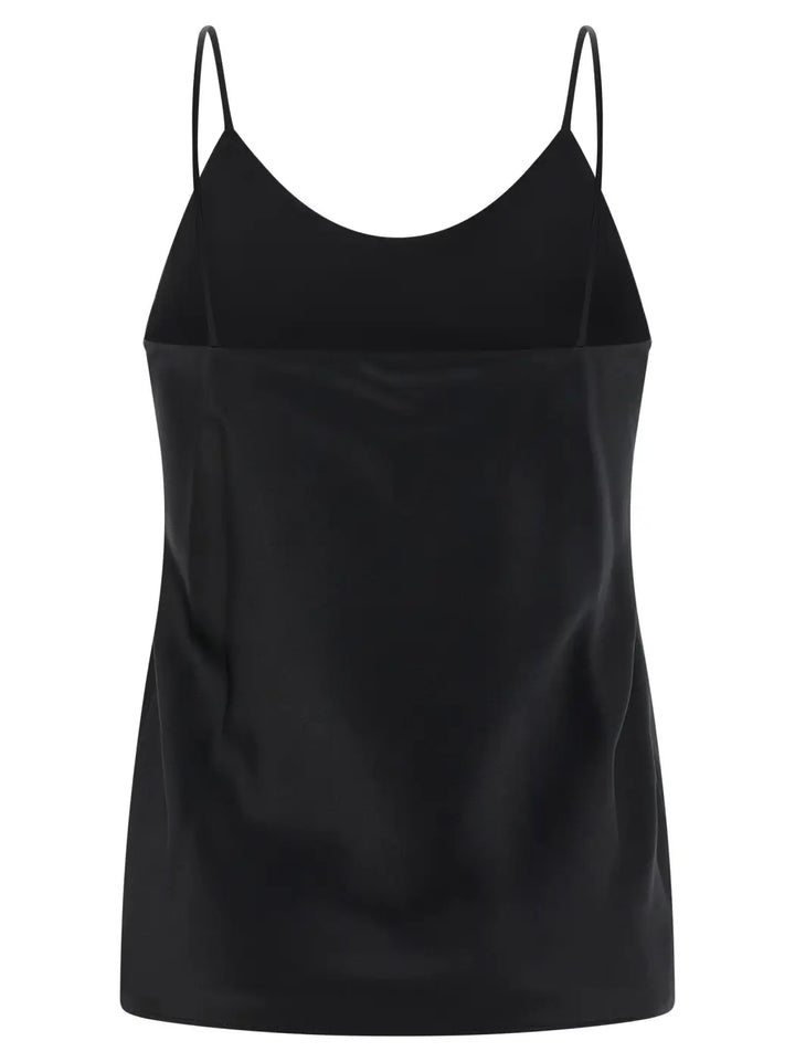 Max Mara Black Silk Tank Tops