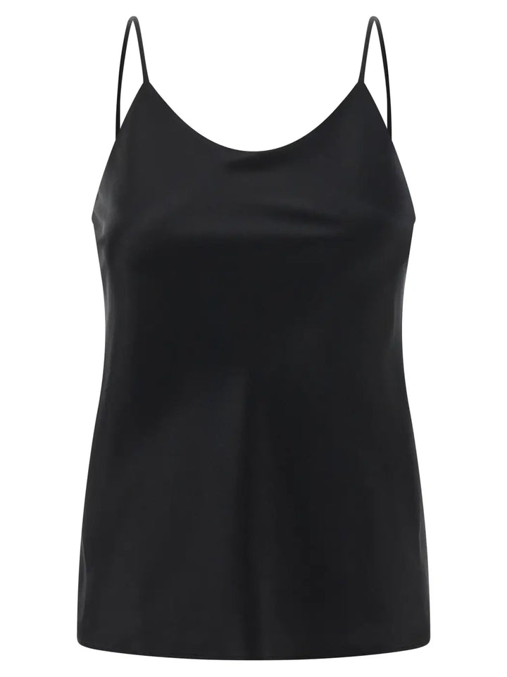 Max Mara Black Silk Tank Tops