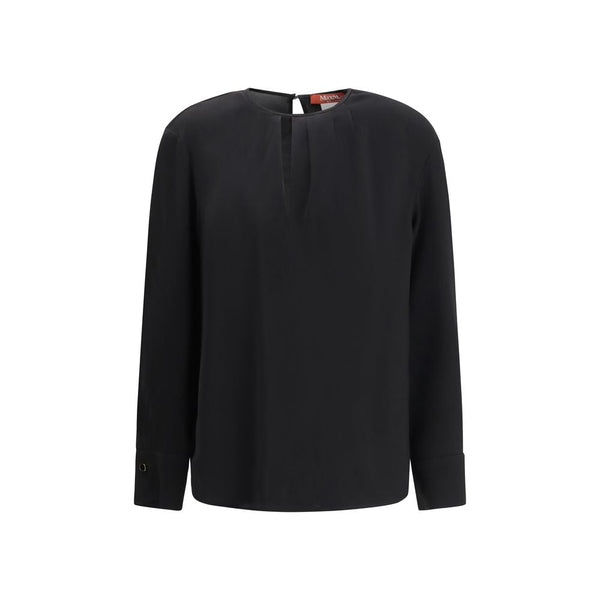 Max Mara Blouses - Women’s Black Triacetate Blouse