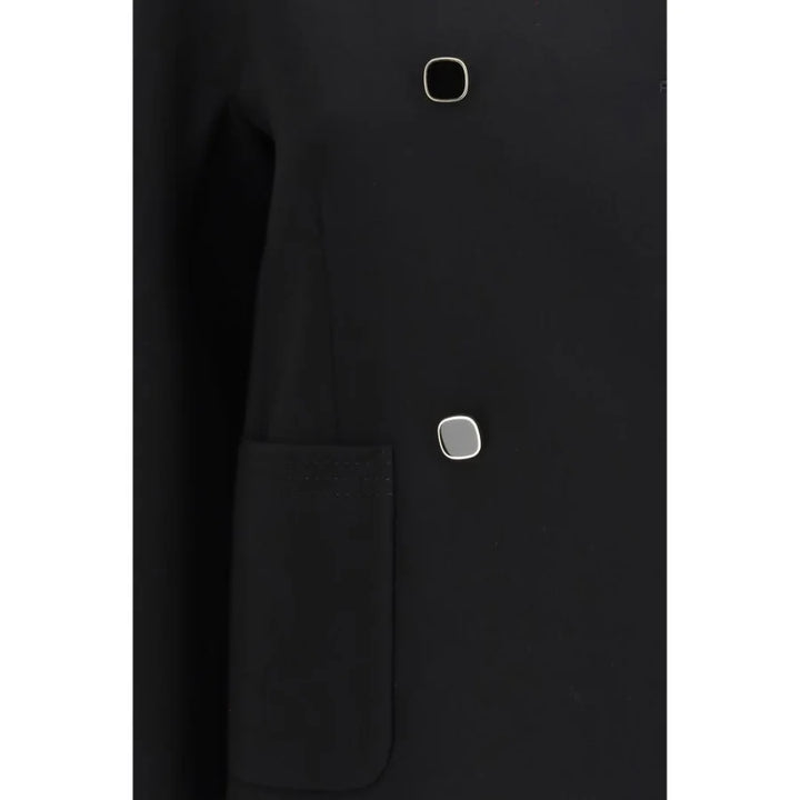 Max Mara Black Triacetate Full-Length Jacket