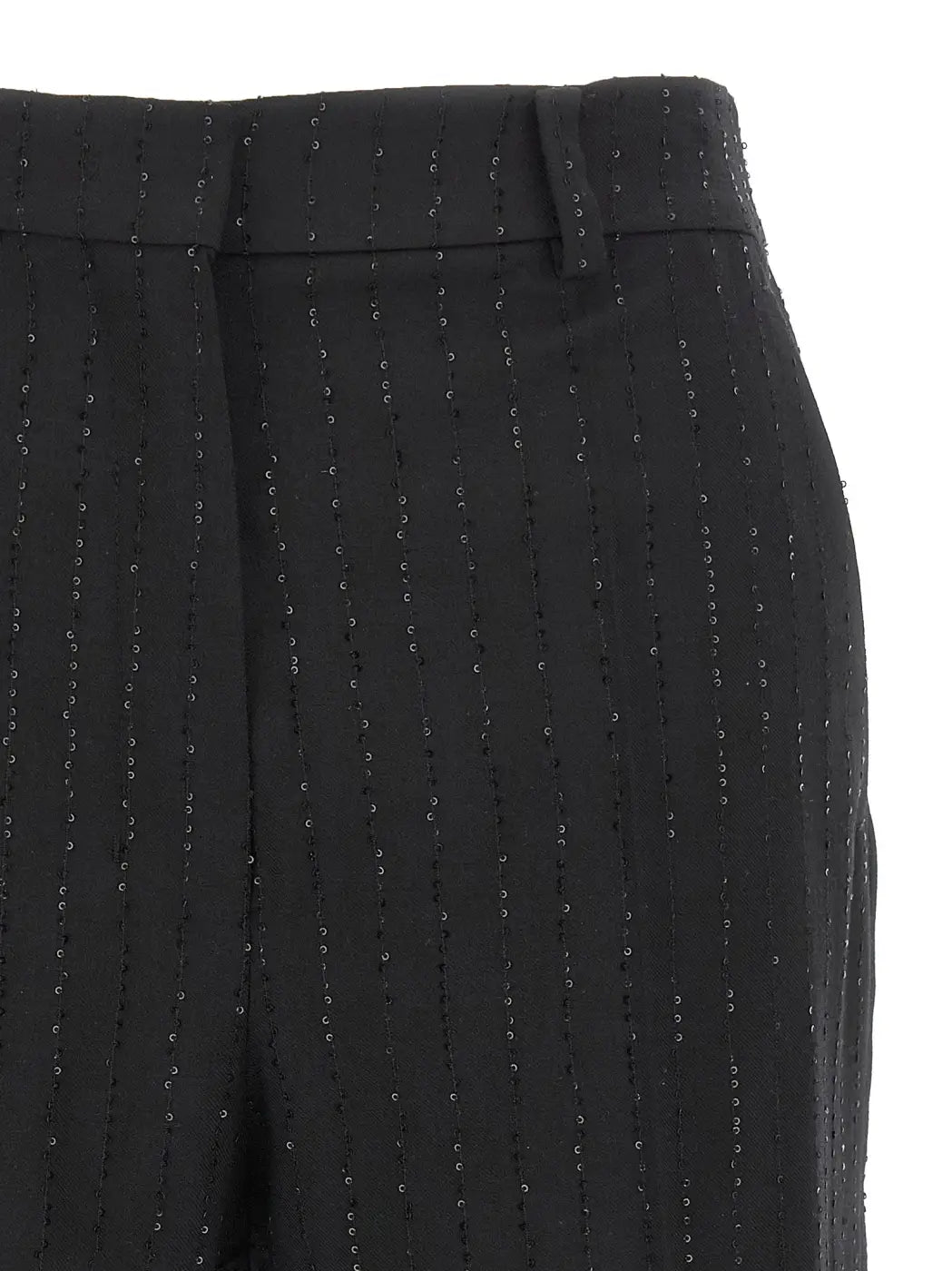 Max Mara Black Virgin Wool Bermuda Shorts