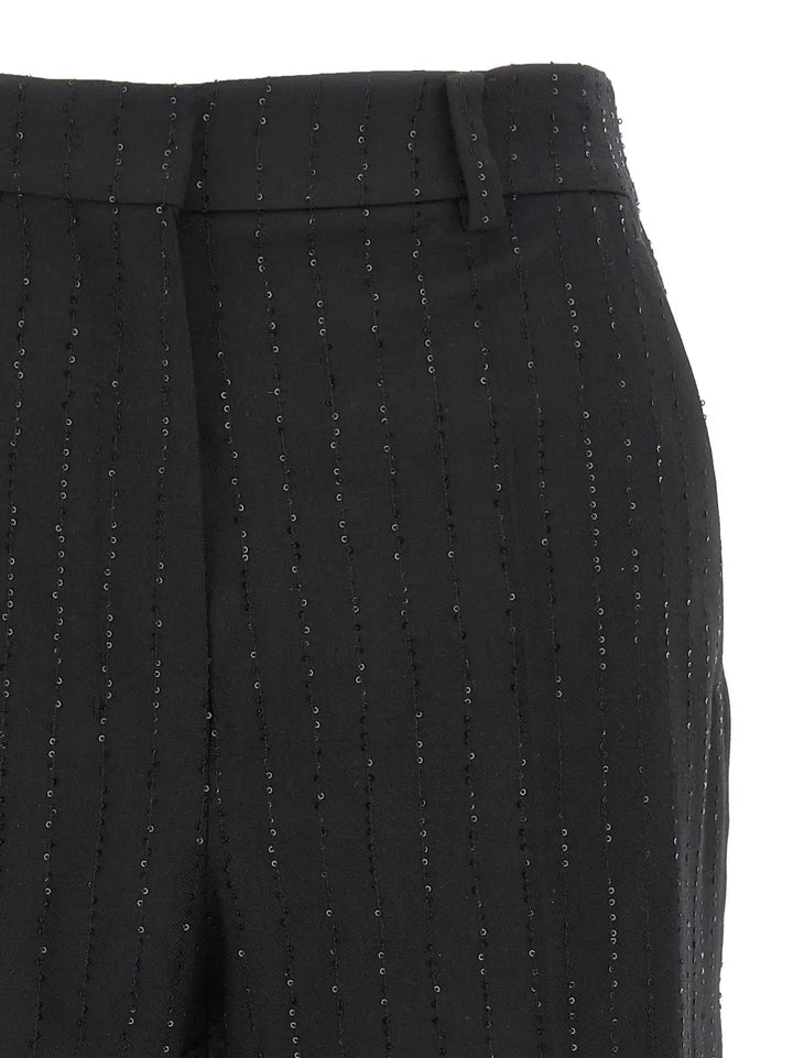 Max Mara Black Virgin Wool Bermuda Shorts