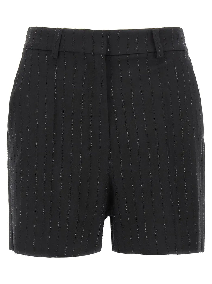 Max Mara Black Virgin Wool Bermuda Shorts