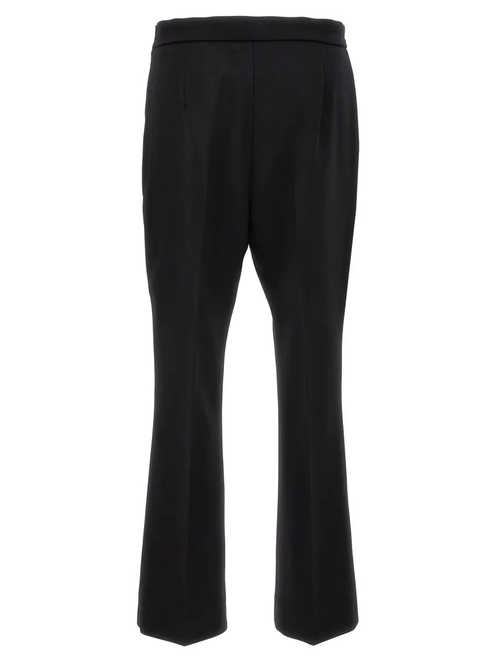 Max Mara Black Virgin Wool Cropped Pants