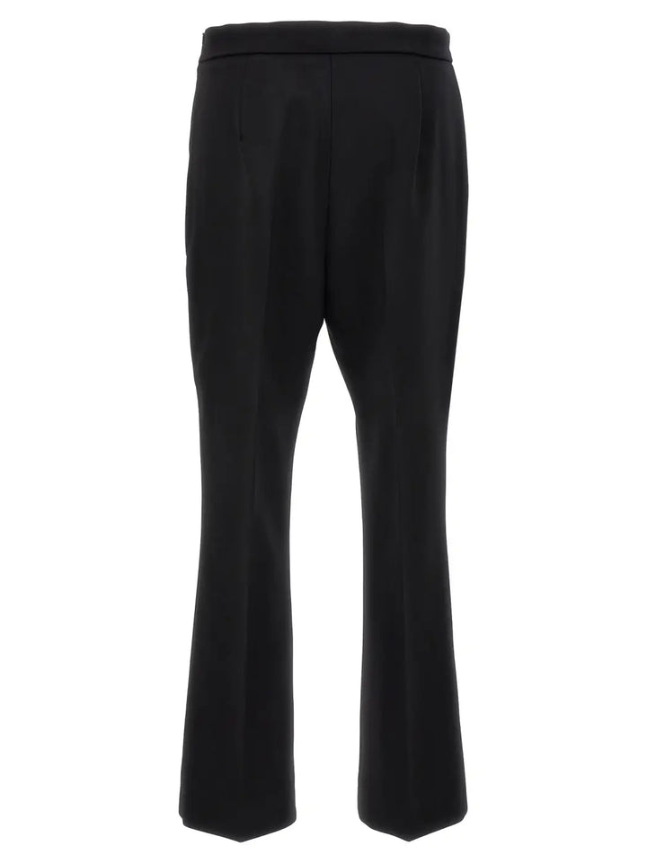 Max Mara Black Virgin Wool Cropped Pants