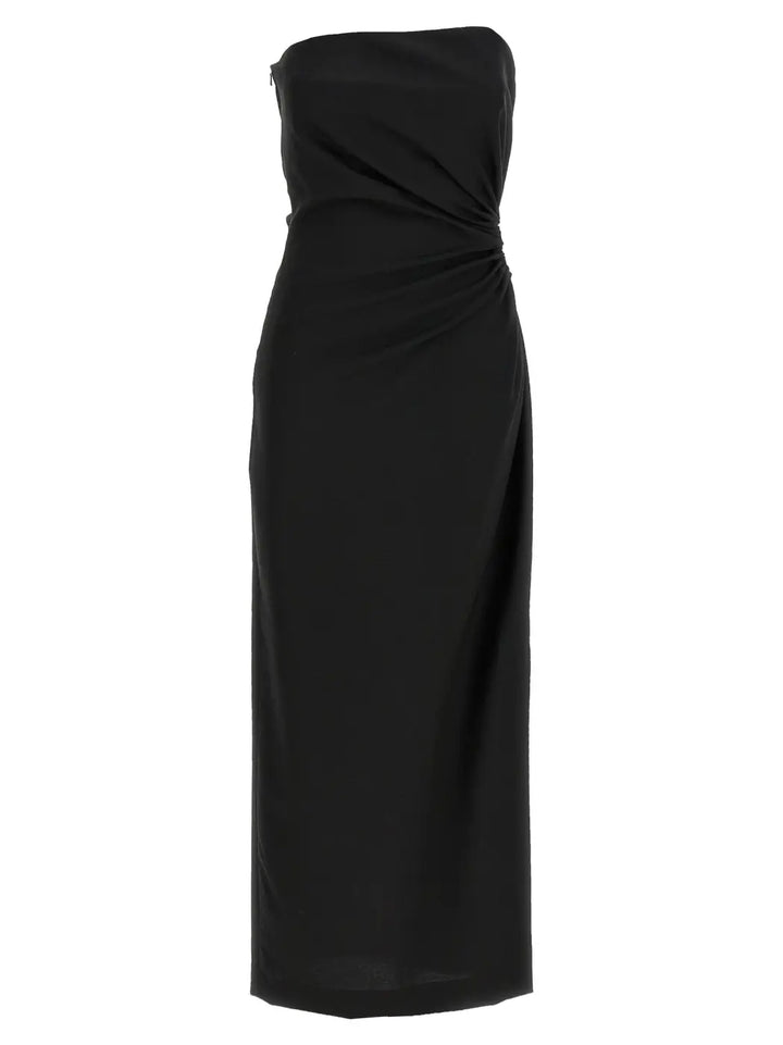 Max Mara Black Virgin Wool Long Dress