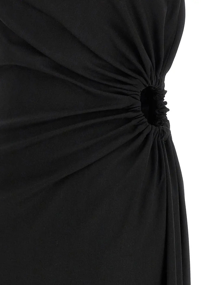 Max Mara Black Virgin Wool Long Dress