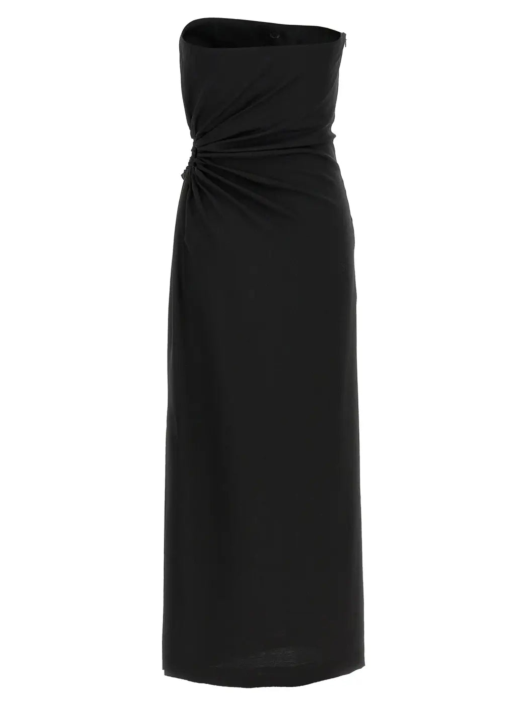 Max Mara Black Virgin Wool Long Dress