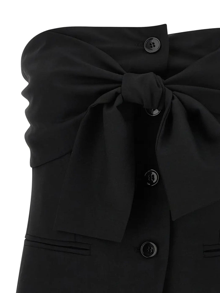 Max Mara Black Virgin Wool Tank Tops