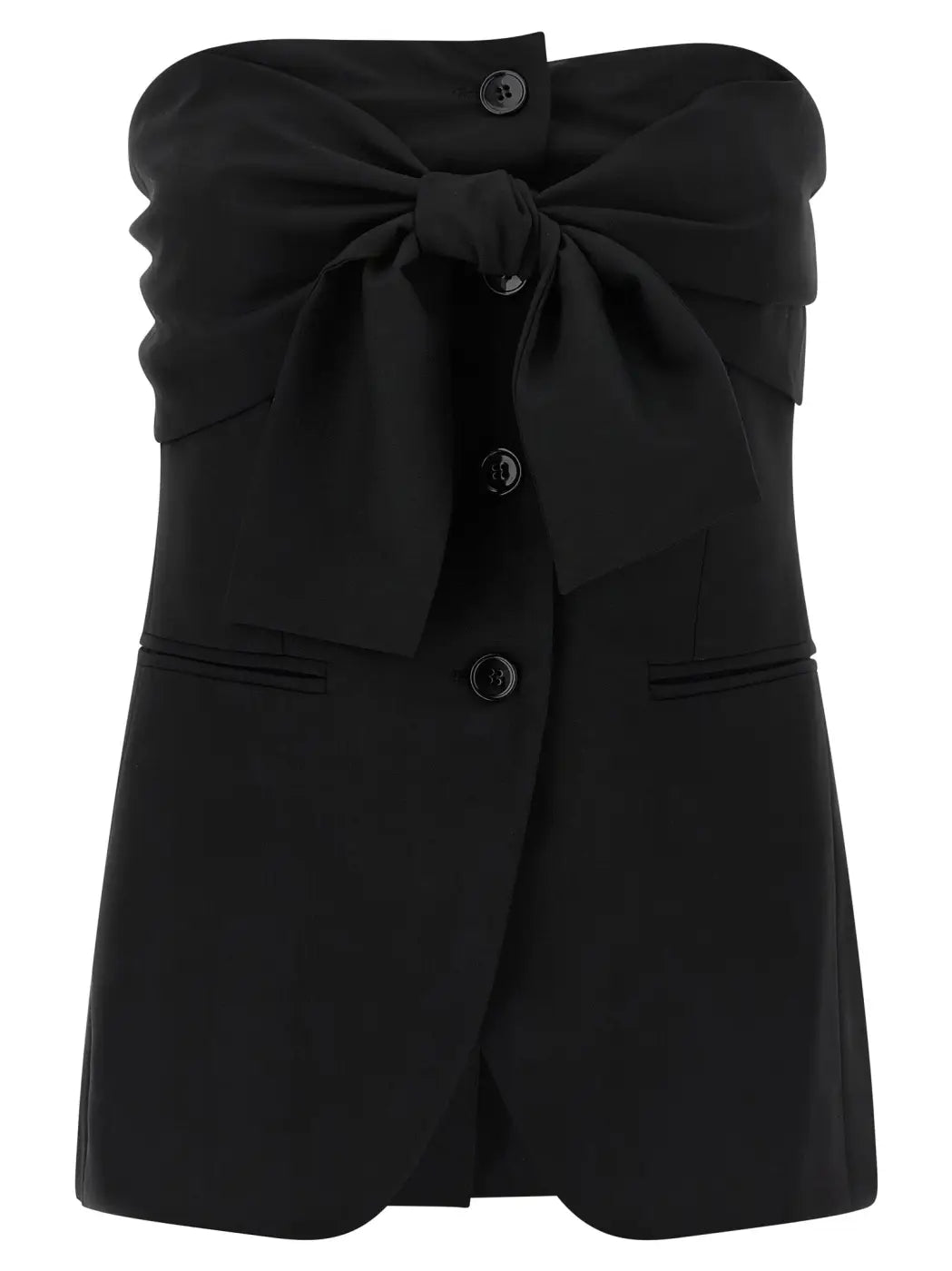 Max Mara Black Virgin Wool Tank Tops