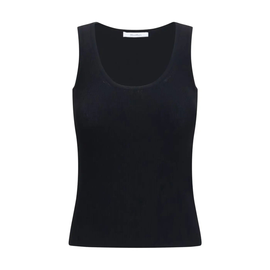 Max Mara Black Viscose Tank Tops