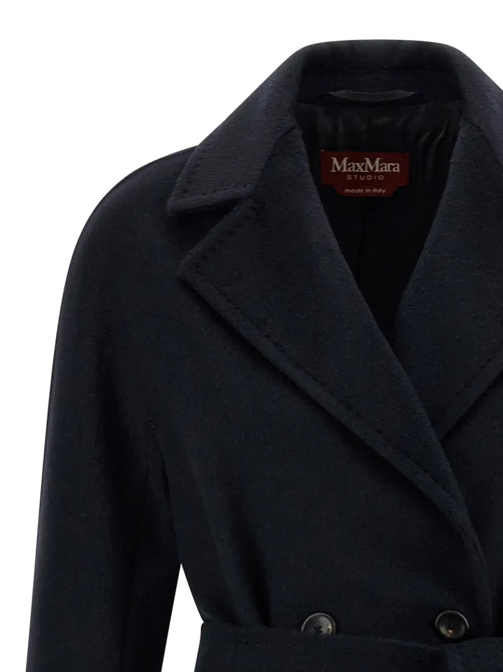 Max Mara Blue Cashmere Coat