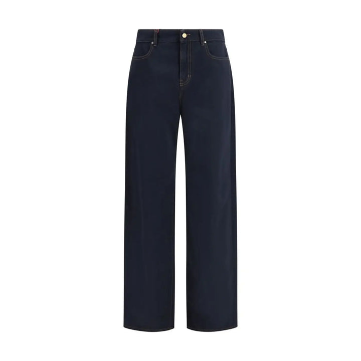 Max Mara Blue Cotton Casual Pants