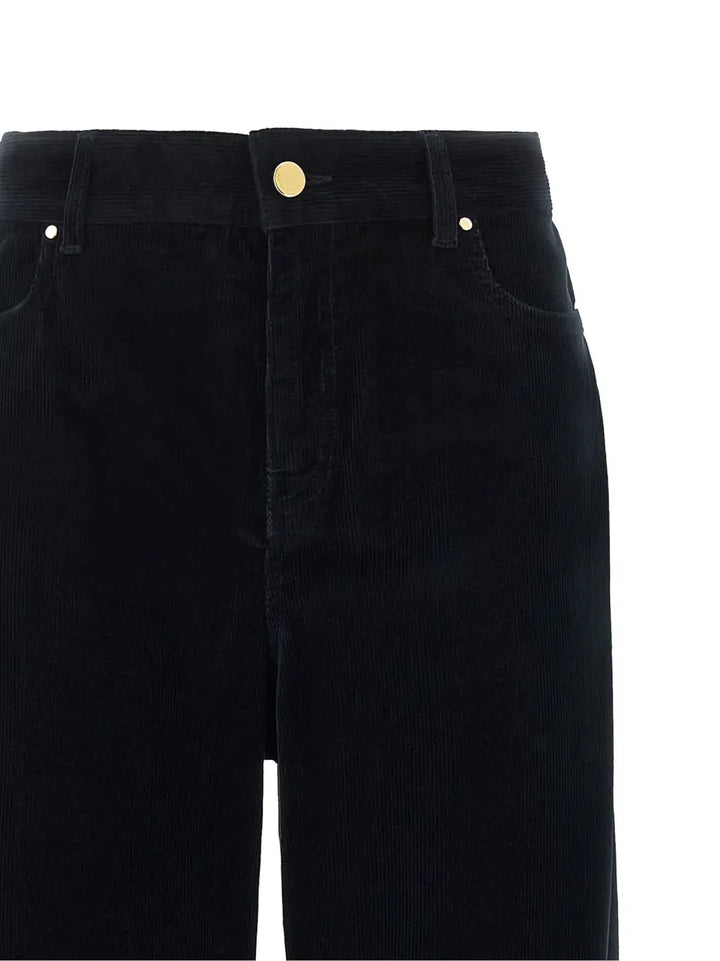 Max Mara Blue Cotton Casual Pants