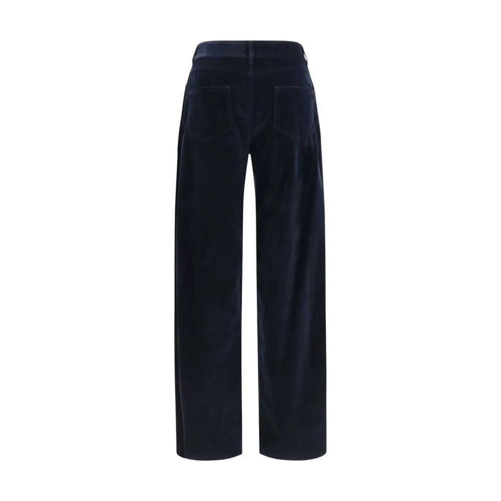 Max Mara Blue Cotton Casual Pants
