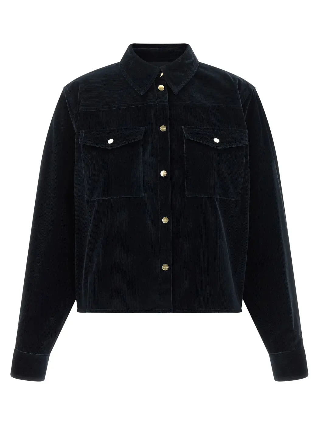 Max Mara Blue Cotton Full-length Jacket