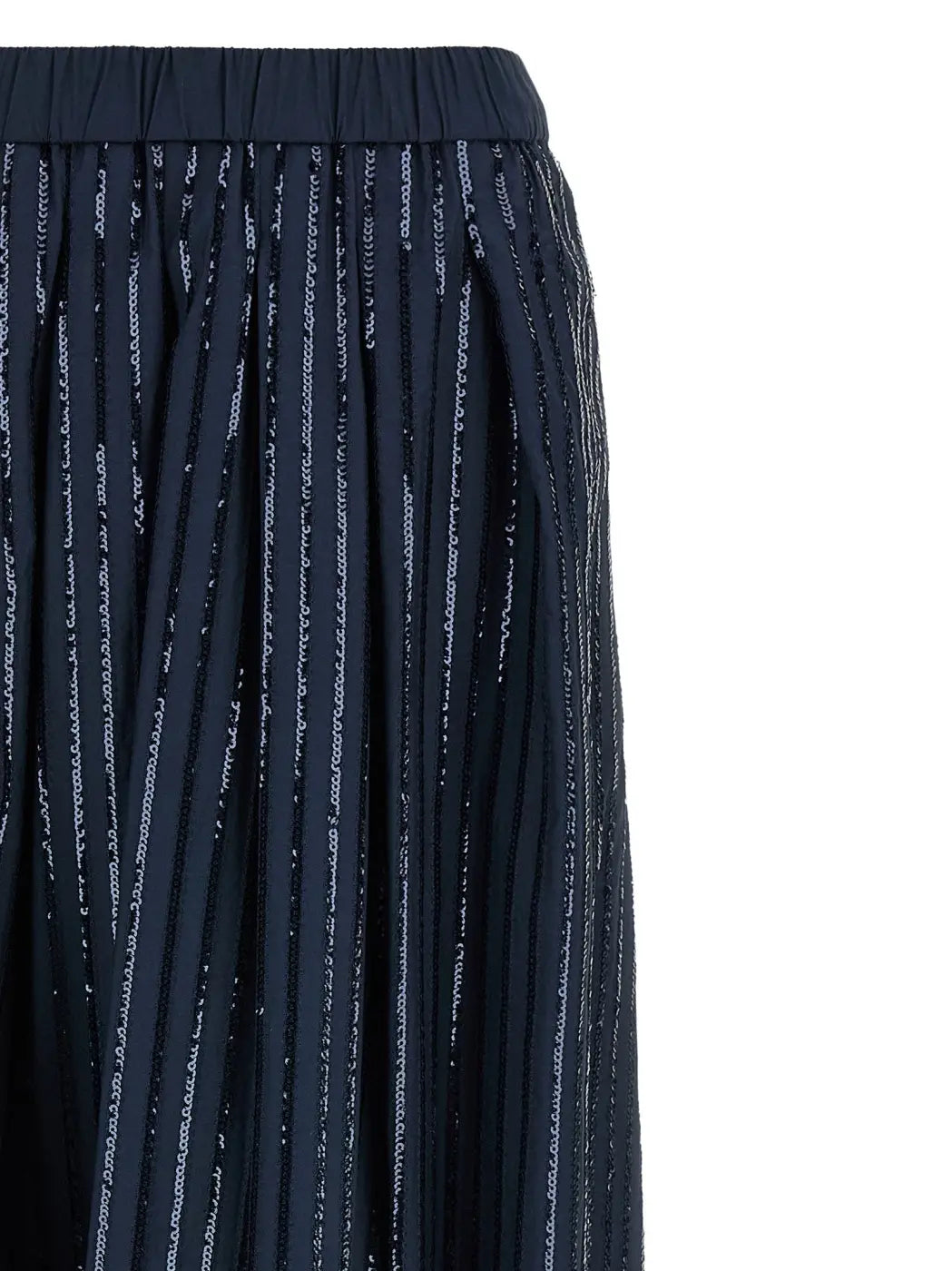 Max Mara Blue Cotton Mini Skirt