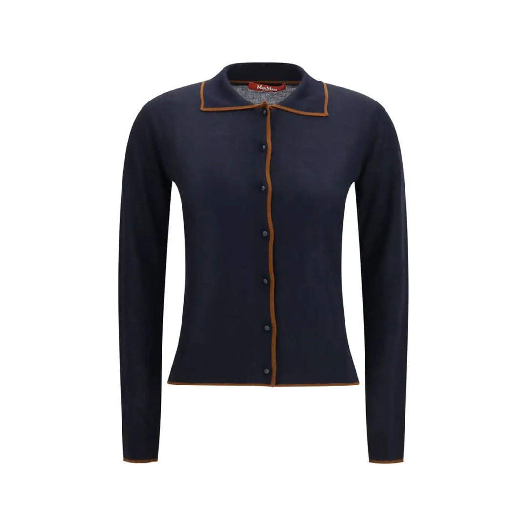 Max Mara Blue Silk Cardigan