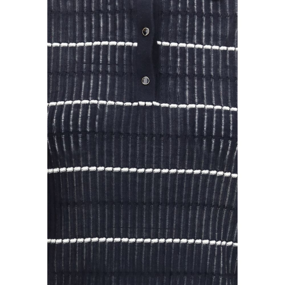 Max Mara - Blue Silk Polo Shirt