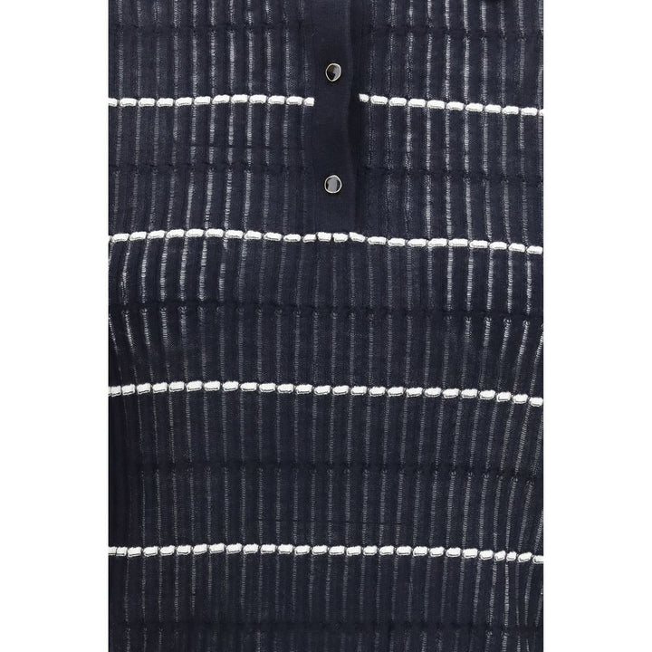 Max Mara - Blue Silk Polo Shirt