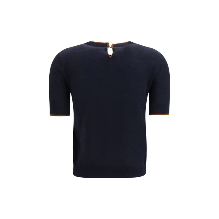 Max Mara Blue Silk T-shirt