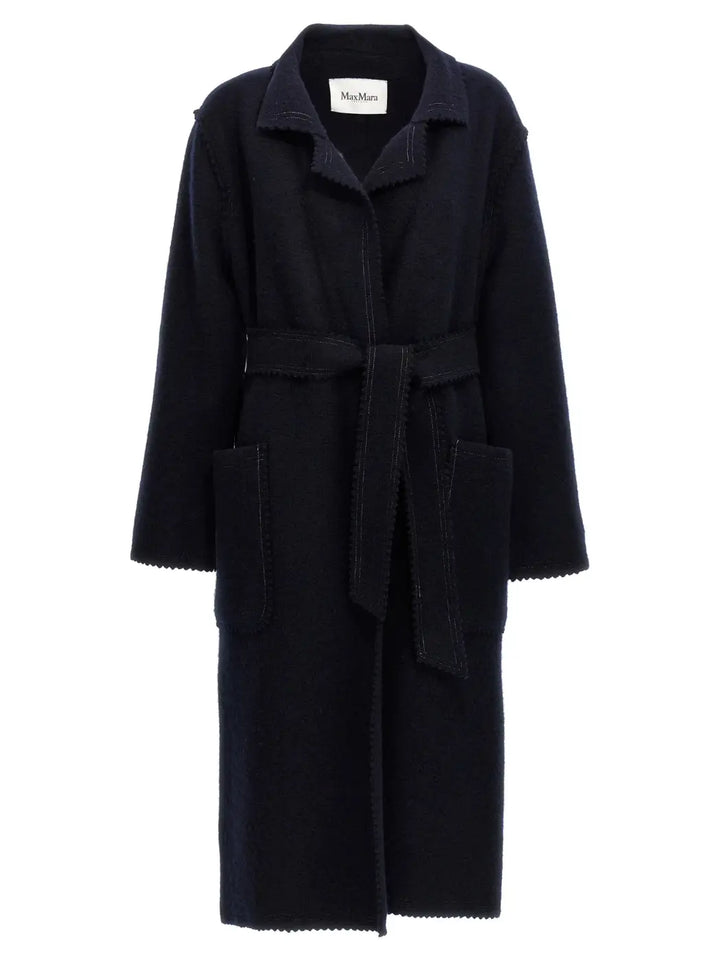 Max Mara Blue Wool Coat