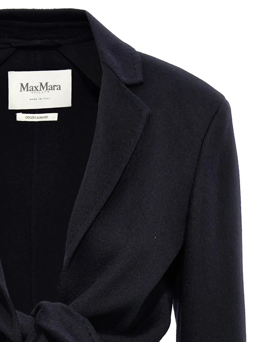 Max Mara Blue Wool Full-length Jacket