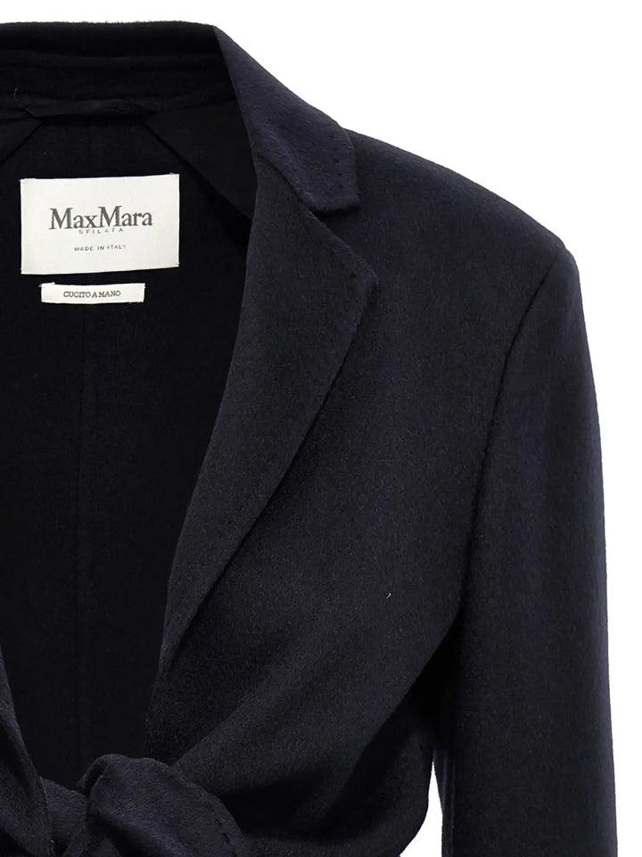 Max Mara Blue Wool Full-length Jacket