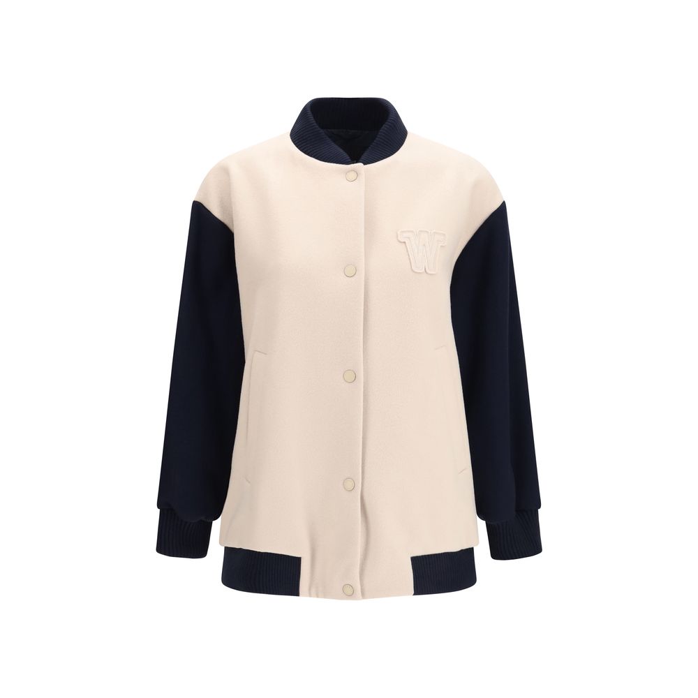 Max Mara Bomber Jackets - Blue Wool Oves Aries