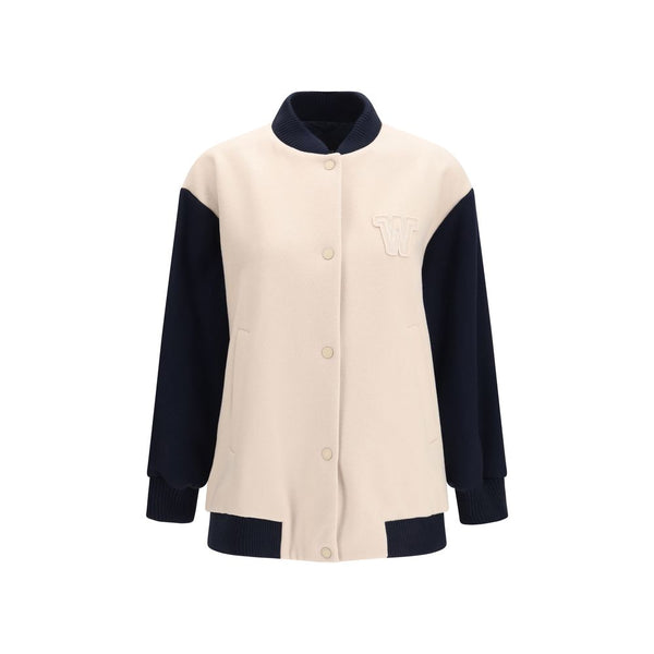 Max Mara Bomber Jackets - Blue Wool Oves Aries