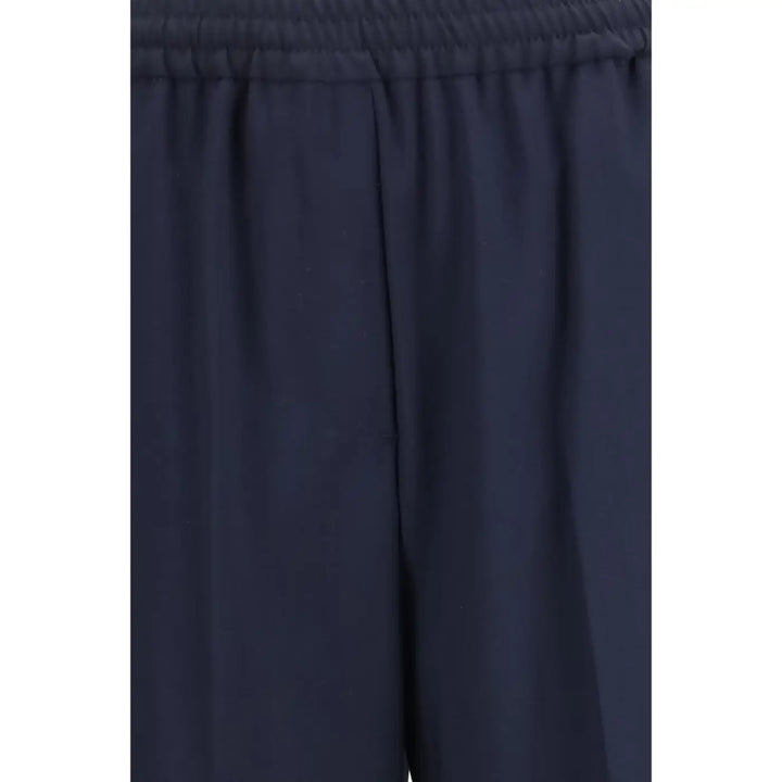 Max Mara Blue Wool Oves Aries Casual Pants