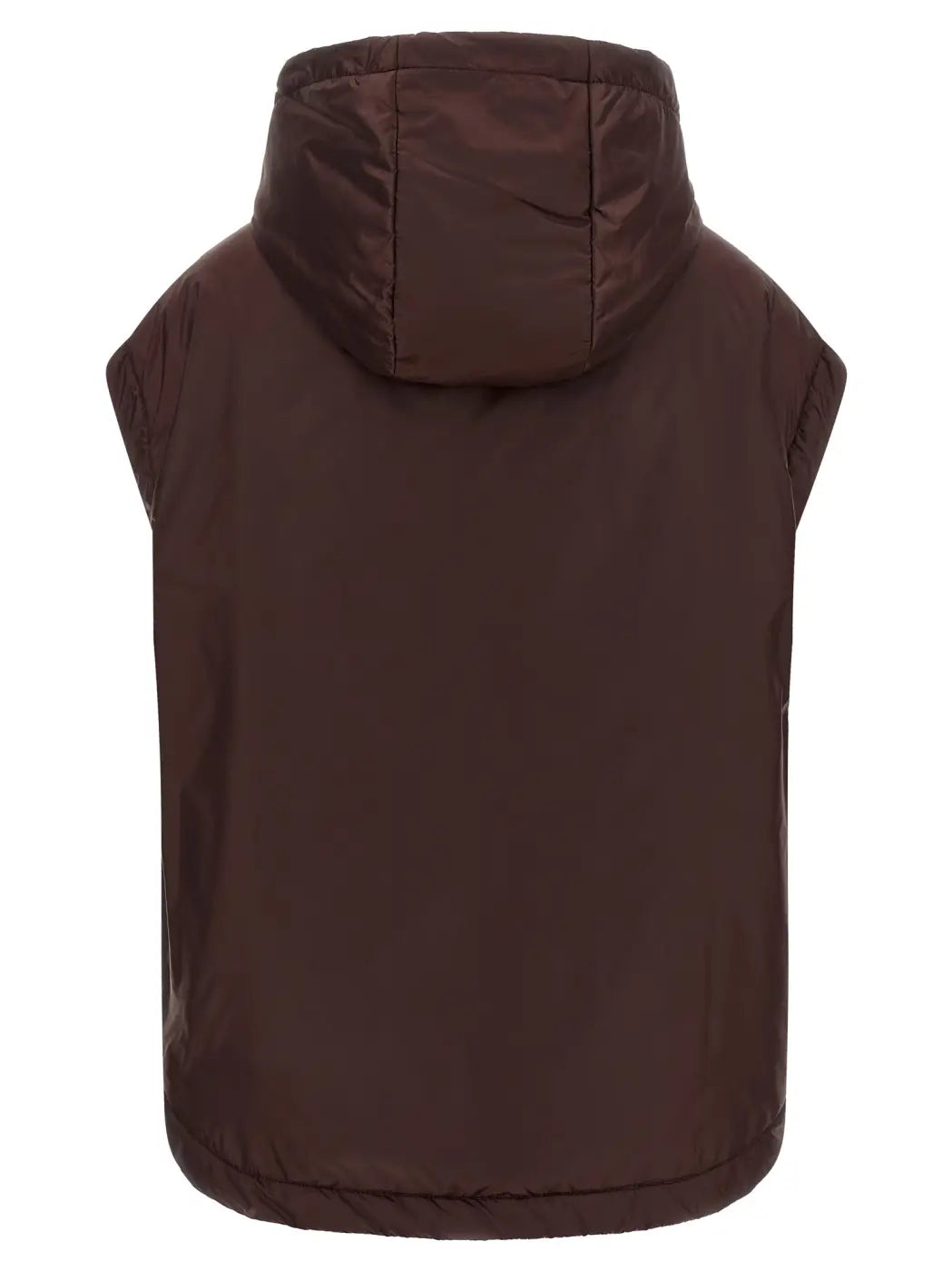 Max Mara Bordeaux Polyester Sleeveless Jacket