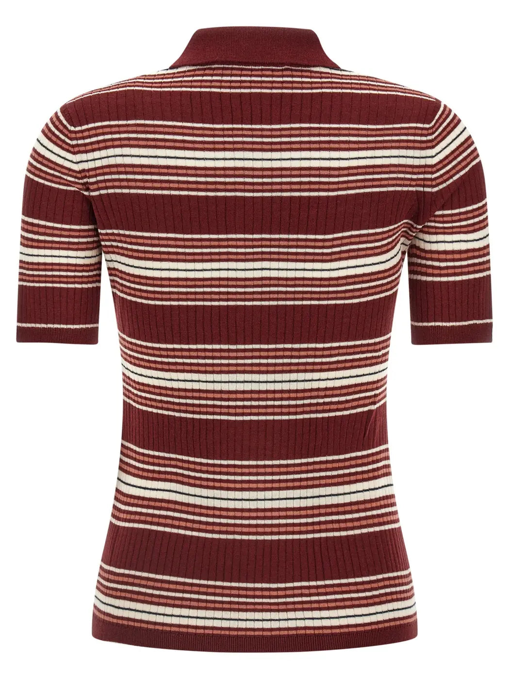 Max Mara Bordeaux Silk Polo Shirt
