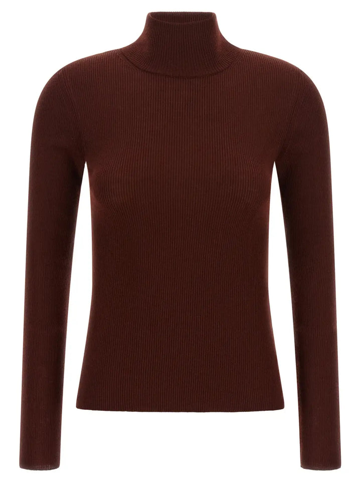 Max Mara Bordeaux Virgin Wool Cardigan