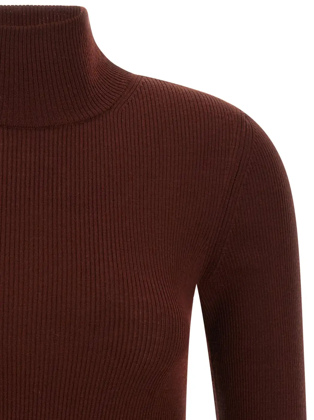 Max Mara Bordeaux Virgin Wool Cardigan
