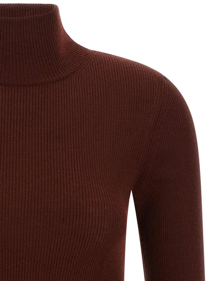 Max Mara Bordeaux Virgin Wool Cardigan