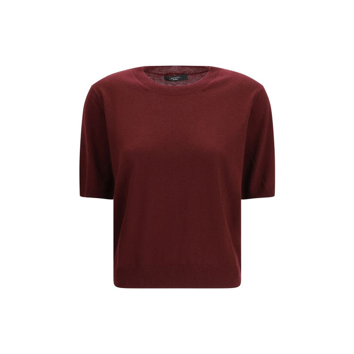 Max Mara - Bordeaux Wool Oves Aries T-Shirt