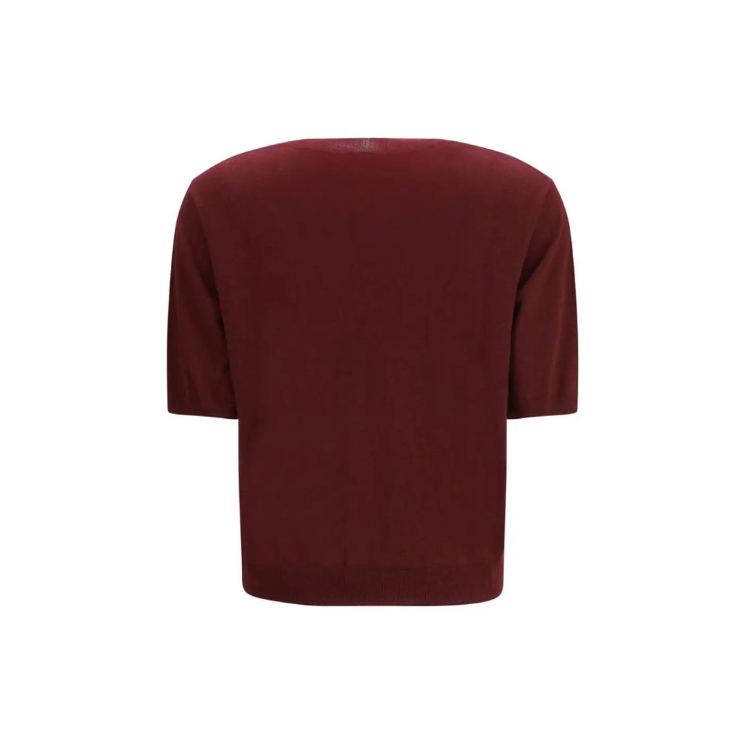 Max Mara Bordeaux Wool Oves Aries T-Shirt