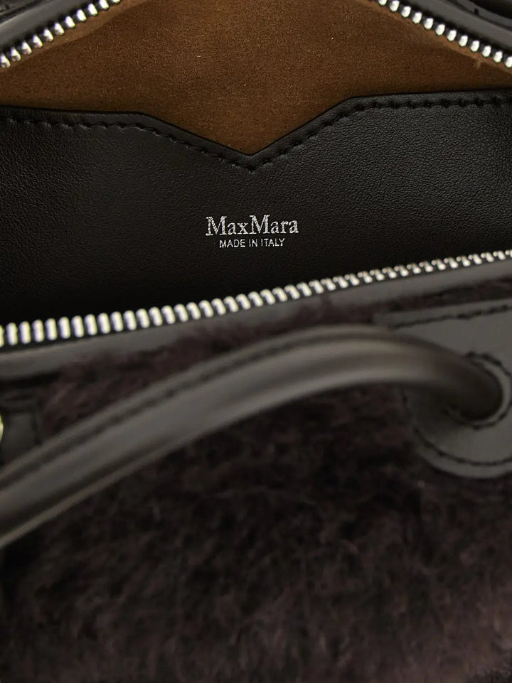 Max Mara Brown Alpaca Leather Handbag