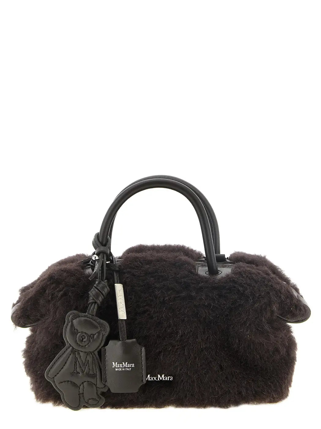 Max Mara Brown Alpaca Leather Handbag