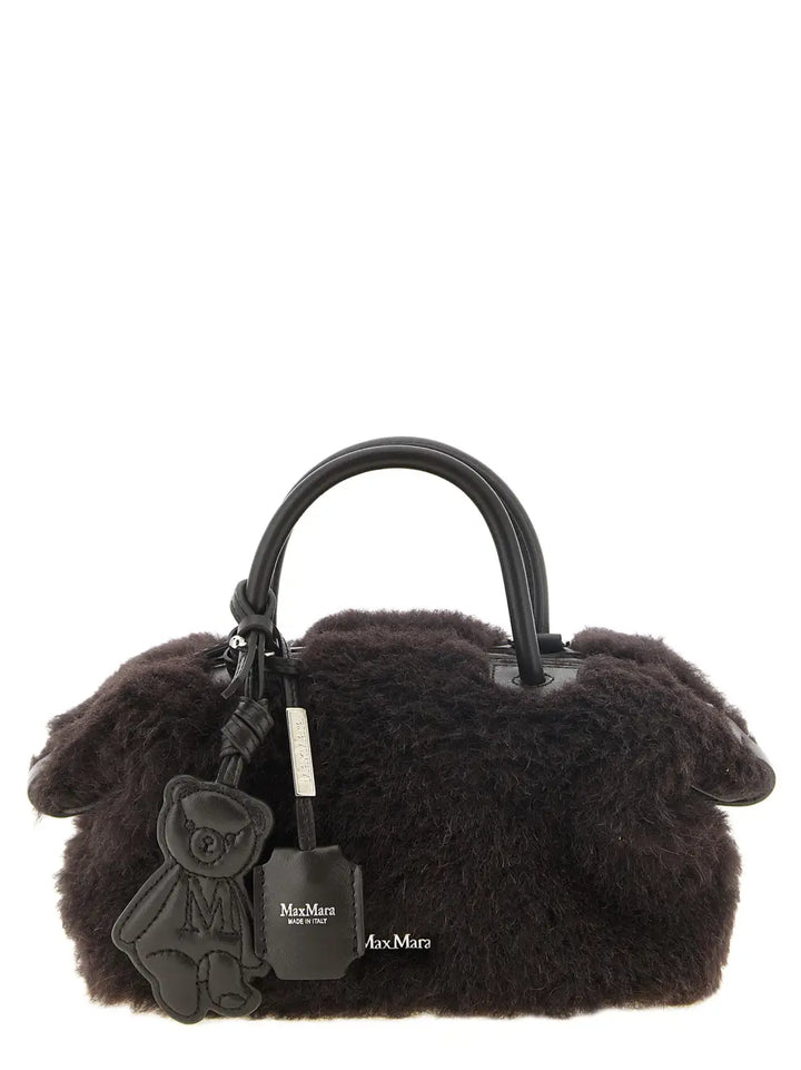 Max Mara Brown Alpaca Leather Handbag