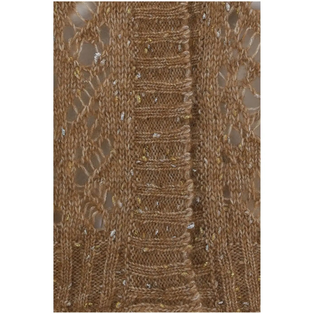 Max Mara Brown Alpaca Vicugna Pacos Cardigan