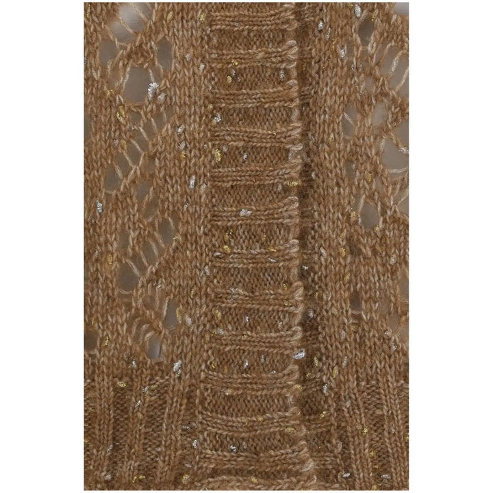 Max Mara Brown Alpaca Vicugna Pacos Cardigan