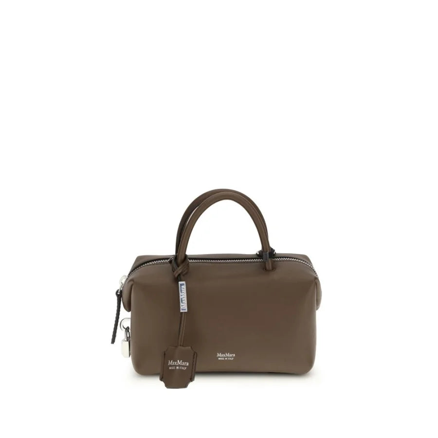 Max Mara Brown Calf Leather Bos Taurus Handbag